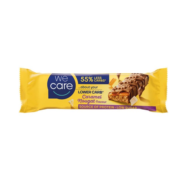 WeCare Lower Carb Caramel Nougat Flavor Μπάρα Νουγκατίνα με Καραμέλα & …