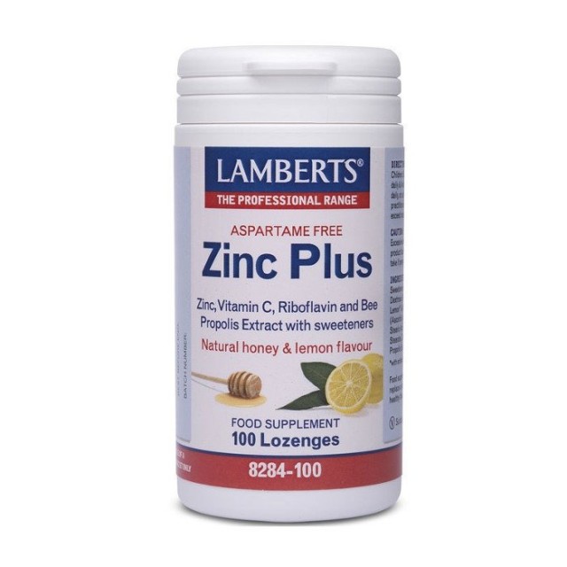 Lamberts Zinc Plus Lozenges [8284-100], Παστίλιες Ψευδαργύρου Με Βιταμ &hellip;