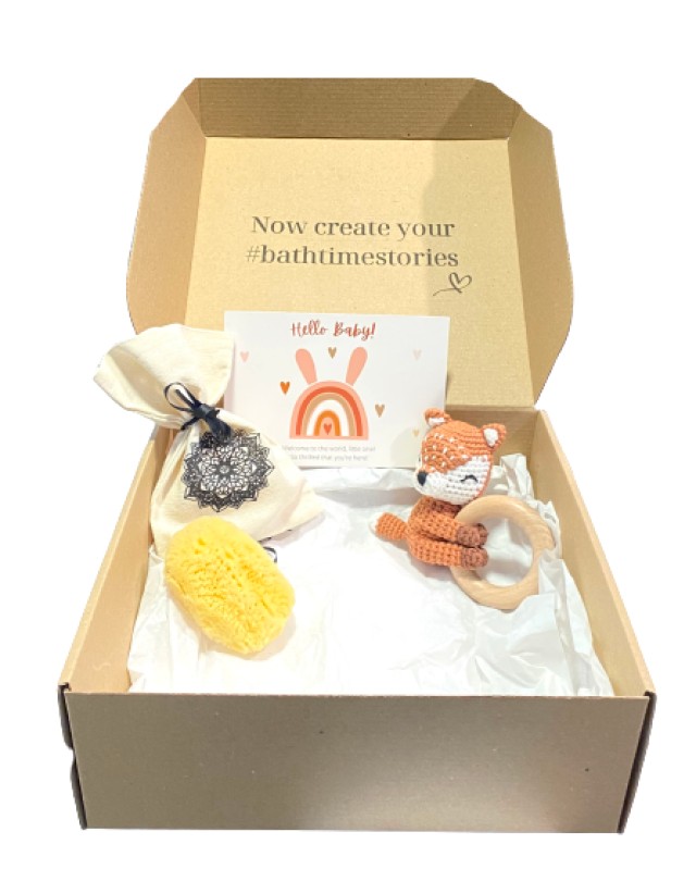 Treat Me Well Mini Baby Box Fox Σφουγγάρι Μικρό Θαλάσσης 1 Τεμάχιο - Κ …