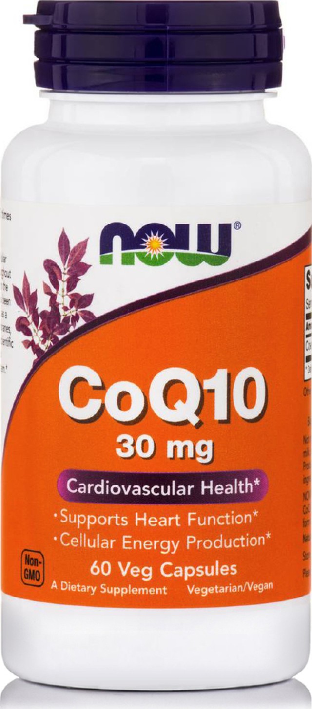Now Foods CoQ10 30mg Συμπλήρωμα Διατροφής Για Την Καρδιά 60 Κάψουλες