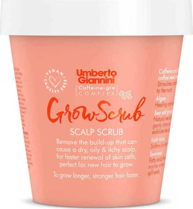 Umberto Giannini Grow Scrub Scalp Scrub για Αναζωογόνηση, Απολέπιση, Β …