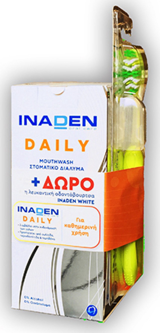 Inaden PROMO Daily Mouthwash Στοματικό Διάλυμα 500ml - ΔΩΡΟ Inaden Whi …