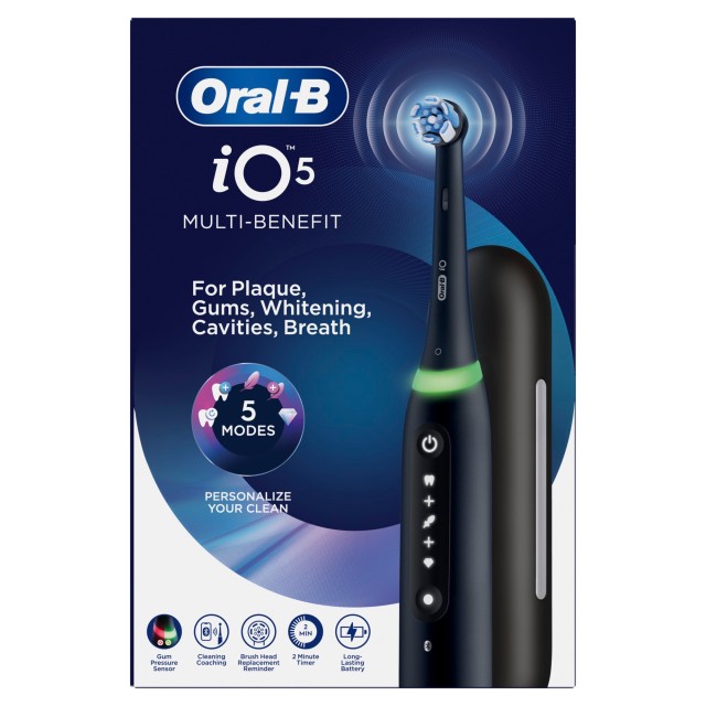 Oral B iO Series 5 Ηλεκτρική Οδοντόβουρτσα Black 1 Τεμάχιο Oral B iO Series 5 Ηλεκτρική Οδοντόβουρτσα Black 1 Τεμάχιο