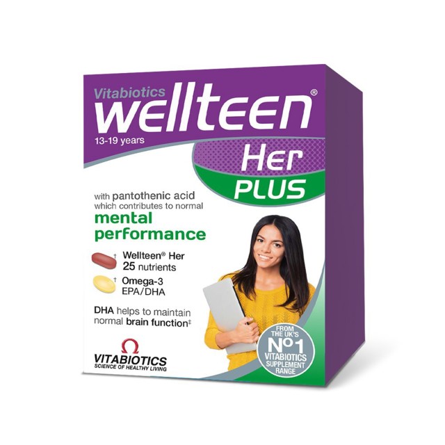 Vitabiotics Wellteen Her Plus Συνδυασμός Βιταμινών για Έφηβες 13-19 … Vitabiotics Wellteen Her Plus Συνδυασμός Βιταμινών για Έφηβες 13-19 …