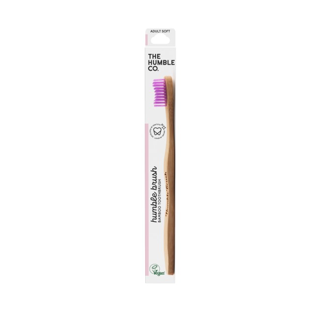 The Humble Co. Bamboo Toothbrush Adult Purple Soft Οδοντόβουρτσα Ενηλί …