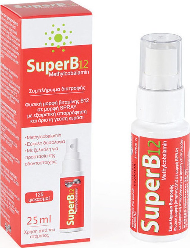 Starmel SuperB 12 Συμπλήρωμα Διατροφής για το Νευρικό Σύστημα σε Μορφή Spray με Γεύση Κεράσι 25ml