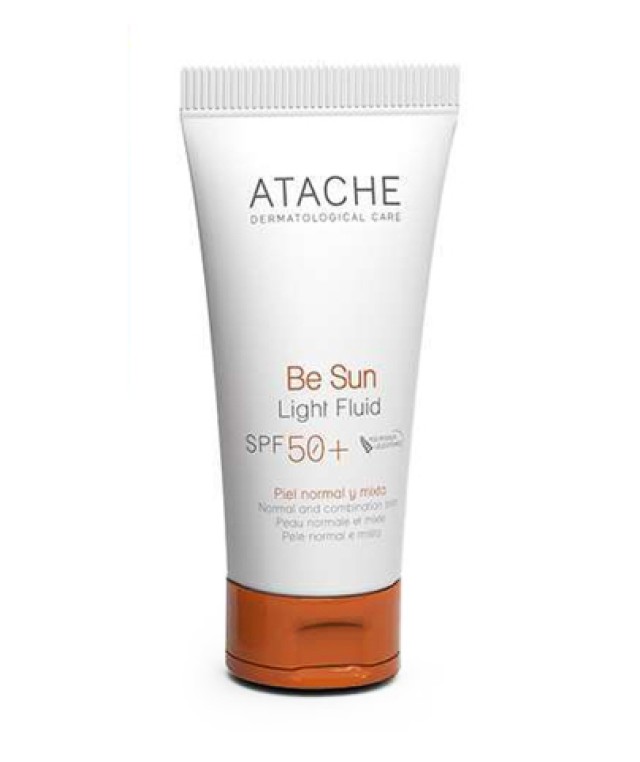 Atache Be Sun Light Fluid SPF50+ Normal & Combination Skin Αντηλιακό Προσώπου για Κανονικές & Μικτές Επιδερμίδες με Χρώμα 50ml