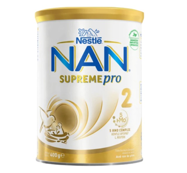 Nestle NAN Supreme Pro 2 Γάλα Δεύτερης Βρεφικής Ηλικίας σε Σκόνη, από τον 6ο Μήνα 400gr Νέα Σύνθεση