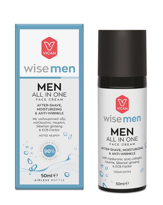 Vican Wise Men All In One After Shave - All Day Face Cream Ανδρική Κρέ …