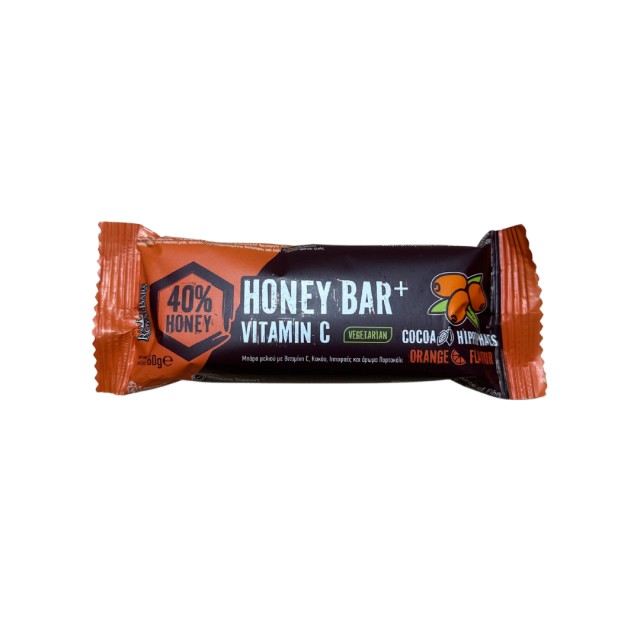 Royal Bars Honey Bar Μπάρα με Vitamin C Ιπποφαές, Πορτοκάλι & Κακάο 60 …