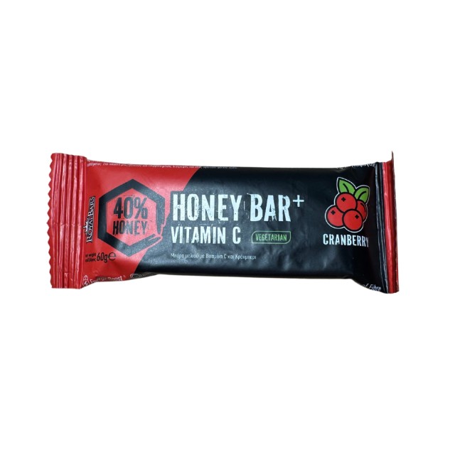 Royal Bars Honey Bar Μπάρα με Vitamin C Cranberry 60gr