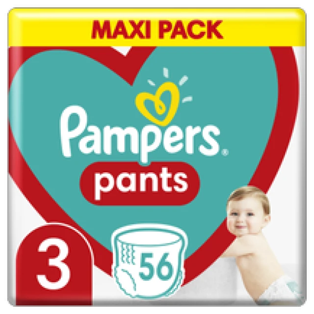 Pampers Pants Size 3 [6-11kg] Maxi 56 Diapers - Vrakaki