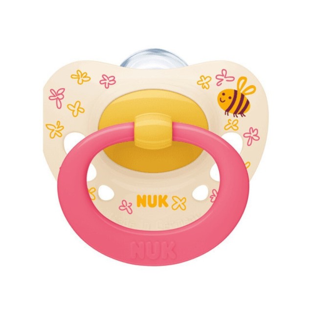 Nuk Signature Πιπίλα Σιλικόνης Κίτρινο με Μέλισσα 18-36m+ με Θήκη 1 Τε …