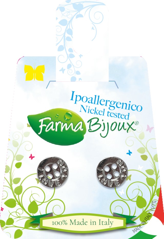 Farma Bijoux Boton I Love You 9mmΥποαλλεργικά Σκουλαρίκια  [BESA578] 1 …