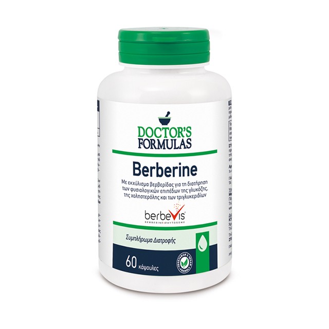 Doctors Formulas Berbevis Berberine Phytosome, για τα Φυσιολογικά Επίπεδα Γλυκόζης, της Χοληστερόλης & των Τριγλυκεριδίων 60 Κάψουλες Doctors Formulas Berbevis Berberine Phytosome, για τα Φυσιολογικά Επίπ …