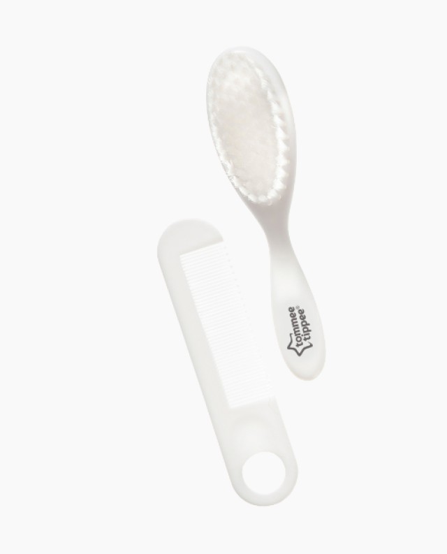 Tommee Tippee Essentials 0m+ Σετ Βούρτσα & Xτένα για Μωρά Λευκό 2 Τεμά … Tommee Tippee Essentials 0m+ Σετ Βούρτσα & Xτένα για Μωρά Λευκό 2 Τεμά …