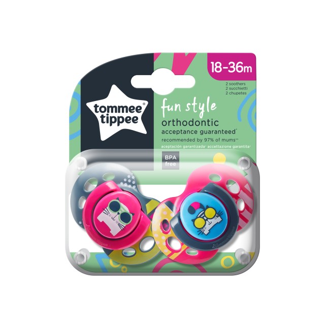 Tommee - Tippee TT Fun Sthr Se Ru Cee Πιπίλες Σιλικόνης FUN για Κορίτσ …