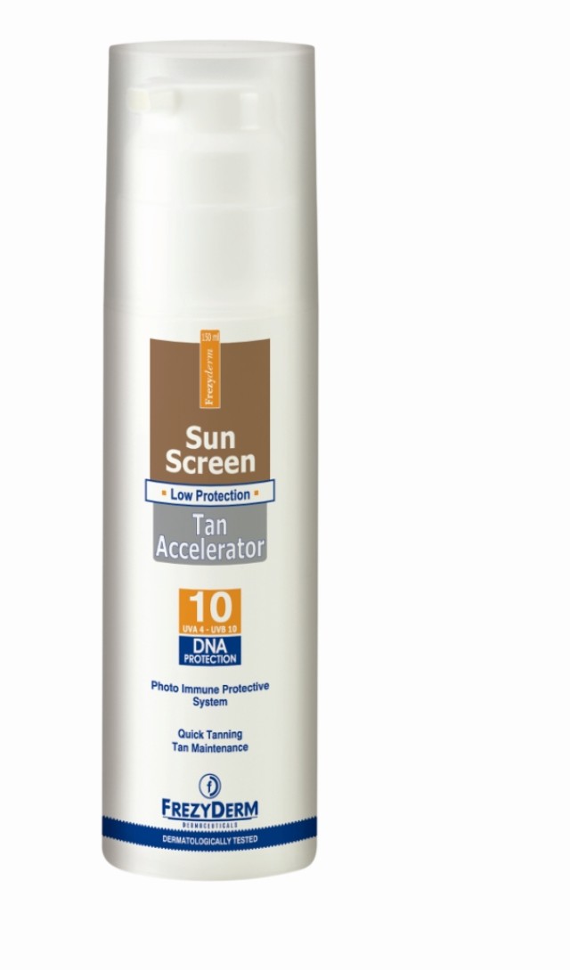 Frezyderm Sun Screen Tan Accelerator SPF10 Αντηλιακό για Πρόσωπο - Σώμ &hellip;