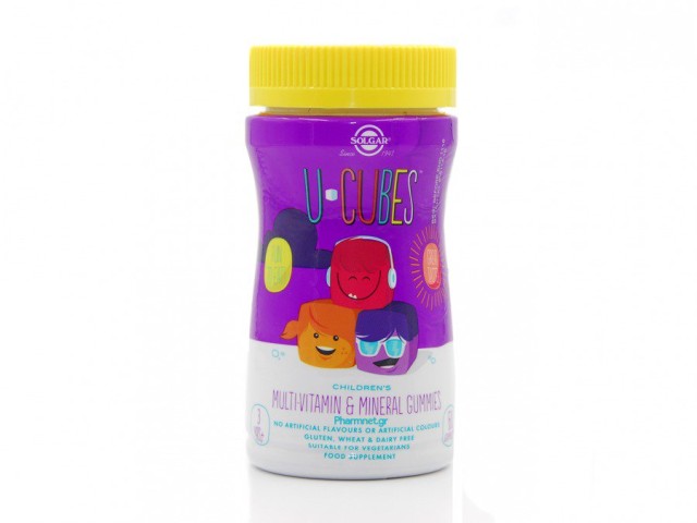 Solgar U Cubes Childrens MultiVitamin & Mineral Gummies Πολυβιταμινούχα Ζελεδάκια για Παιδιά, 60 gummies