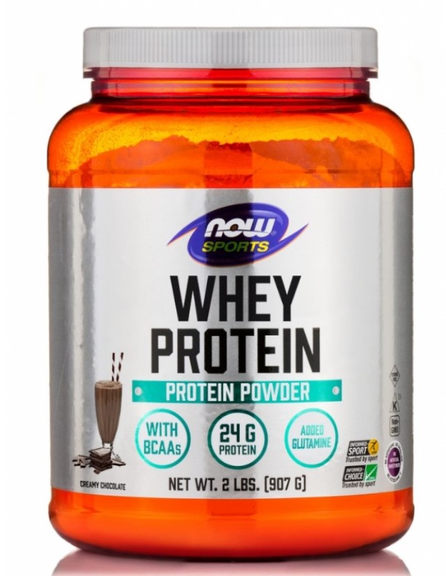 Now Whey Protein Chocolate Πρωτεΐνη Ορού Γάλακτος Υψηλής Διατροφικής Αξίας με Γεύση Σοκολάτα 907gr