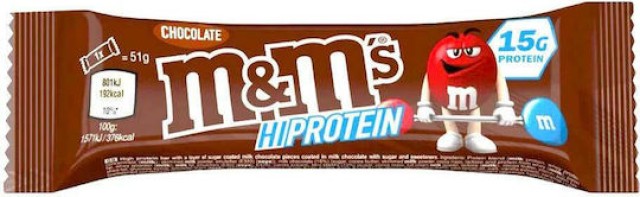 M&M’s Hi Protein Μπάρα με 15gr Πρωτεΐνης & Γεύση Σοκολάτα 51gr M&M’s Hi Protein Μπάρα με 15gr Πρωτεΐνης & Γεύση Σοκολάτα 51gr