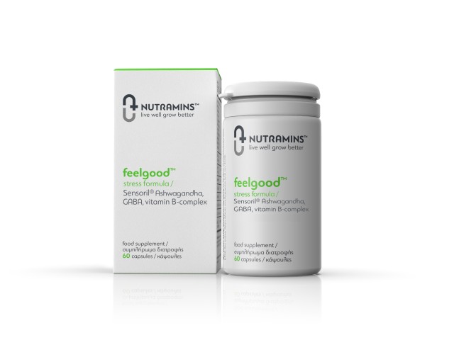 Nutramins Feelgood Συμπλήρωμα Διατροφής για Μείωση του Άγχους & Καλή Δ …
