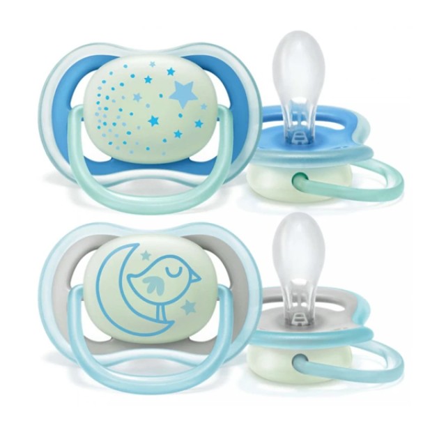 Avent Philips Ultra Air Night Πιπίλα Σιλικόνης Για Αγόρι 6-18m+ [SCF37 …