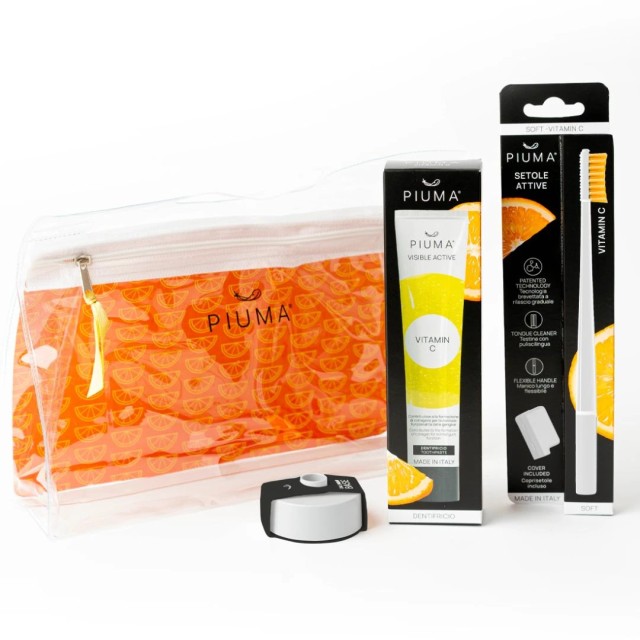 Piuma Gift Set Kit & Base Vitamin C Medium Μέτρια Οδοντόβουρτσα Pure W … Piuma Gift Set Kit & Base Vitamin C Medium Μέτρια Οδοντόβουρτσα Pure W …