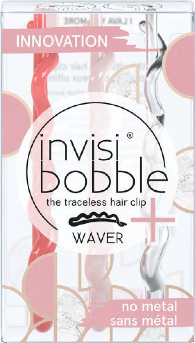 Invisibobble Waver+ Plus Marblelous I Lava You More Τσιμπιδάκι Μαλλιών 3 Τεμάχια
