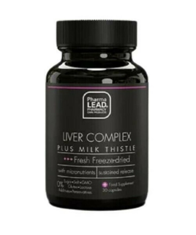 PharmaLead Black Range Liver Complex Plus Milk Thistle Συμπλήρωμα Διατροφής για τη Φυσιολογική Ηπατική Λειτουργία 30 Κάψουλες