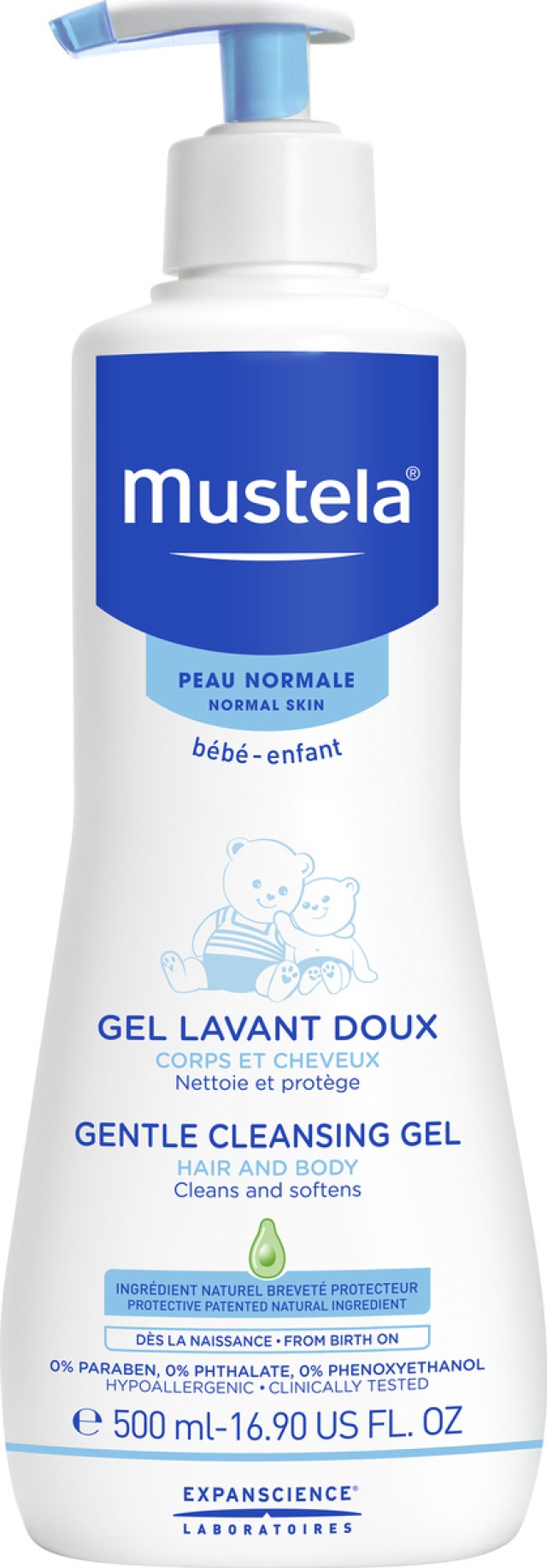 Mustela Gentle Cleansing Gel Βρεφικό Τζελ Καθαρισμού για Σώμα και Μαλλιά 500ml