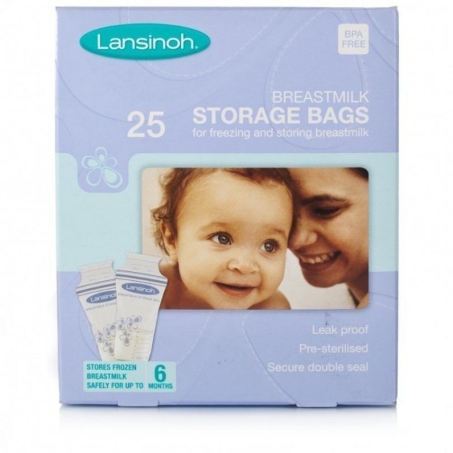 Lansinoh Σακουλάκια Αποθήκευσης Μητρικού Γάλακτος 25 Τεμάχια [180ml]