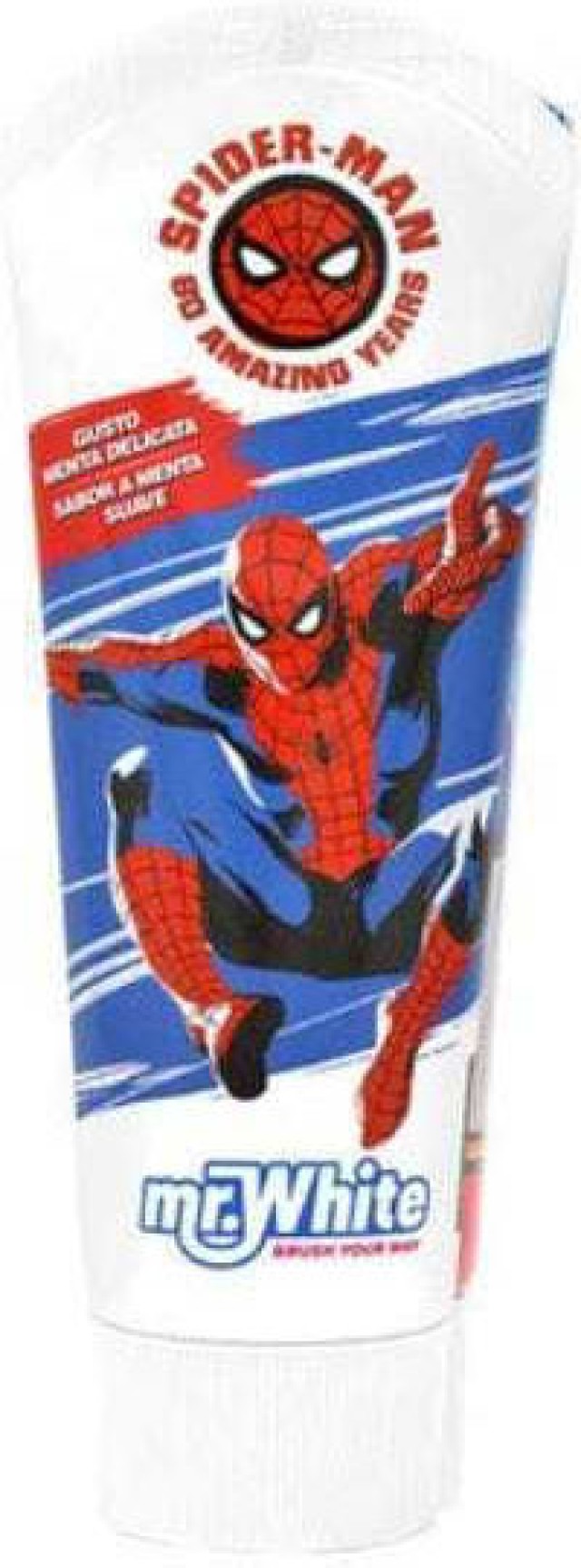 Mr.White Marvel Spider Man Παιδική Οδοντόκρεμα με Γεύση Μέντα για 3+ Ε … Mr.White Marvel Spider Man Παιδική Οδοντόκρεμα με Γεύση Μέντα για 3+ Ε …