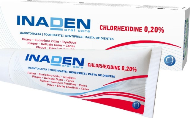 Inaden Toothpaste Chlorhexidine 0,20% Οδοντόκρεμα με Γεύση Ευκάλυπτο 75ml
