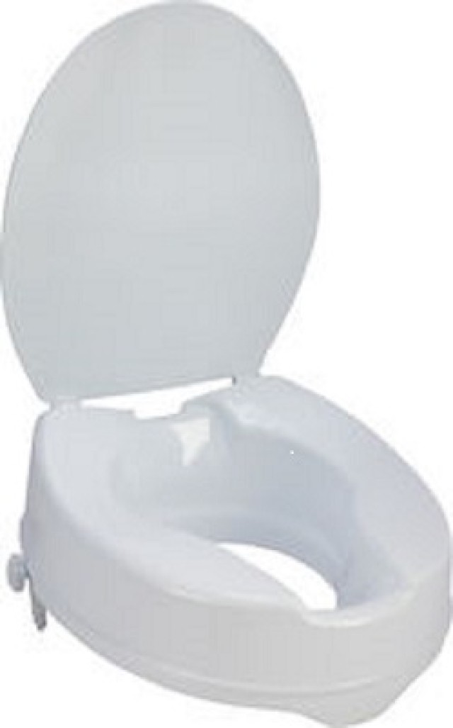 Invacare Aquatec [900] Ανυψωτικό Κάθισμα Τουαλέτας Χωρίς Χερούλια Με Καπάκι Λευκό