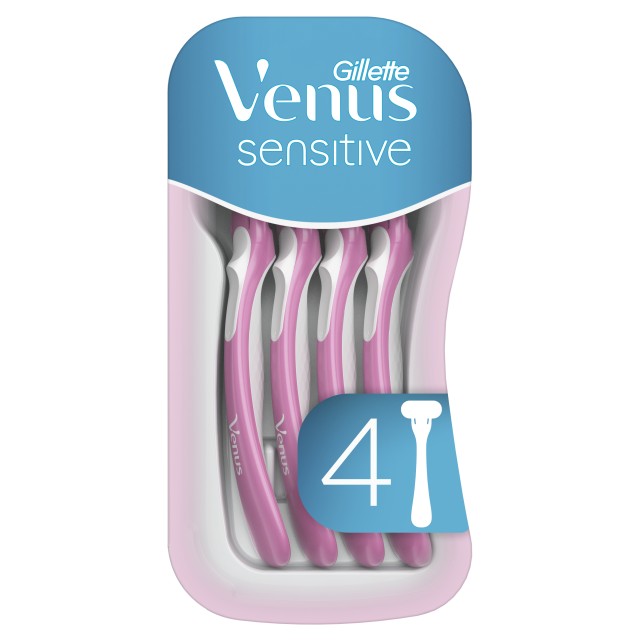 Gillette Venus Sensitive Γυναικεία Ξυραφάκια μίας Χρήσεως 4 Τεμάχια