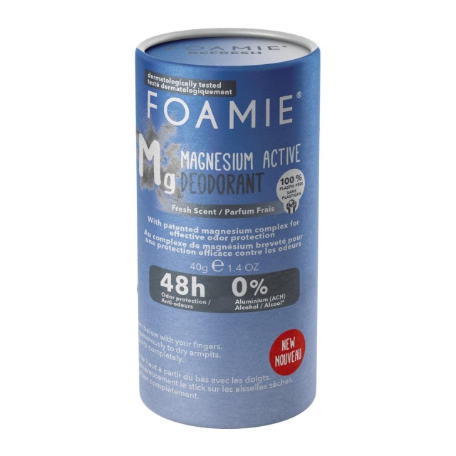 Foamie Solid Deodorant Refresh Στέρεο Αποσμητικό Στικ με 48ωρη Αποτελε …