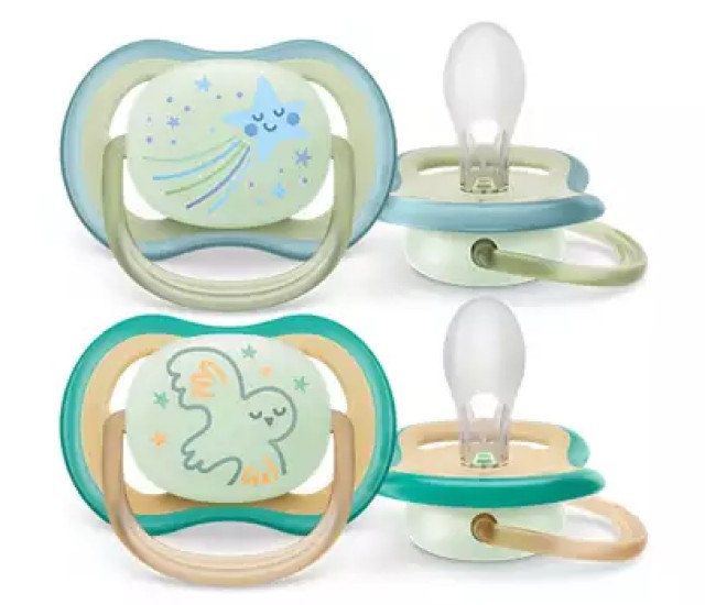 Avent Philips Ultra Air Nighttime Πιπίλα Σιλικόνης για 0-6m Φωσφορίζει …