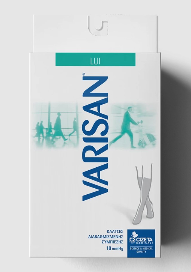 Varisan Lui Chiaro - 129 Κάλτσες Διαβαθμισμένης Συμπίεσης Κάτω Γόνατος 18mmHg Μπεζ 1 Ζευγάρι
