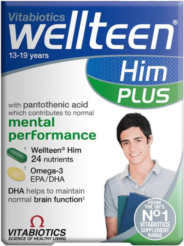 Vitabiotics Wellteen Him Plus Συμπλήρωμα για την Μνήμη Έφηβοι 13-19 Χρ …