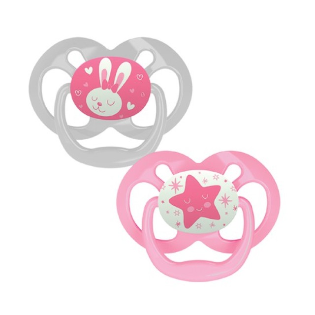 Dr Browns Advantage Πιπίλες Νυχτός 6-18m+ Σιλικόνης Κορίτσι 2 Τεμάχια …