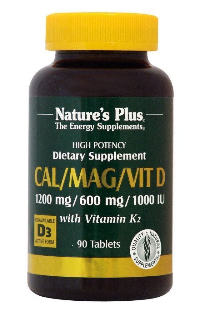 Natures Plus CAL/MAG/VIT D/K 1200/600/1000/100 90 ταμπλέτες