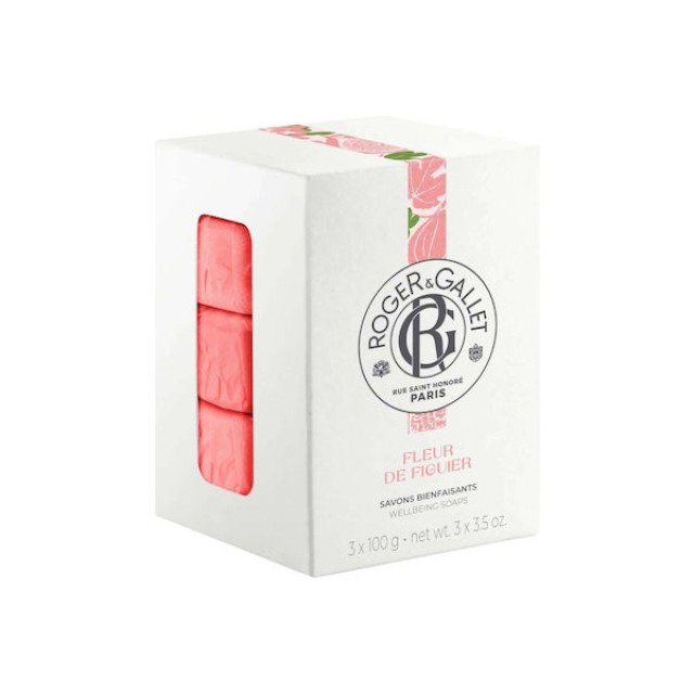 Roger & Gallet Fleur De Figuier Soap Pack Αρωματική Πλάκα Σαπουνιού 3 x 100gr