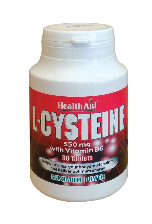 Health Aid L-Cysteine 550mg Συμπλήρωμα Διατροφής με Κυστεΐνη & Βιταμίν …