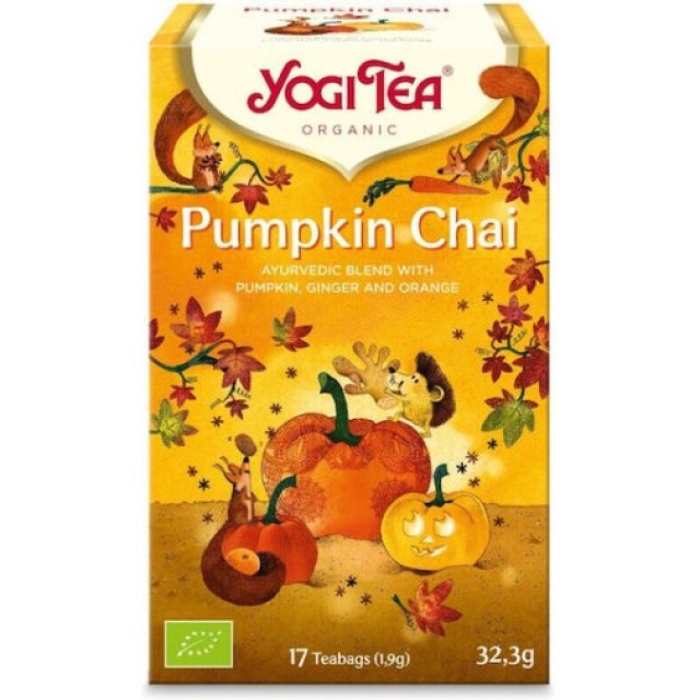 Yogi Tea Pumpkin Chai Βιολογικό Τσάι με Κολοκύθα & Μπαχαρικά 17 Φακελά &hellip;