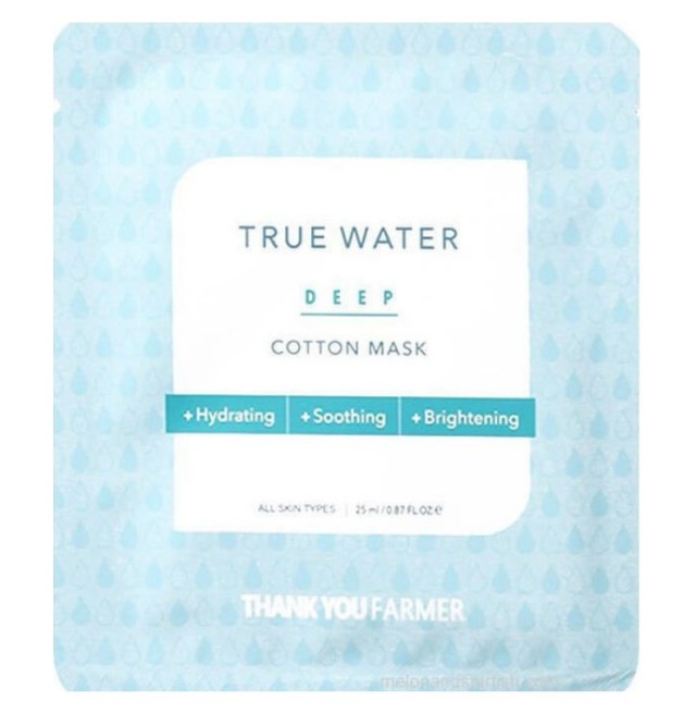 Thank You Farmer True Water Deep Cotton Mask 25ml Ενυδατική Μάσκα Προσ …