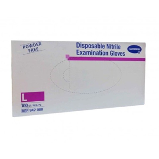 Hartmann Disposable Nitrile Γάντια Νιτριλίου Μπλε Μέγεθος:Large Χωρίς …