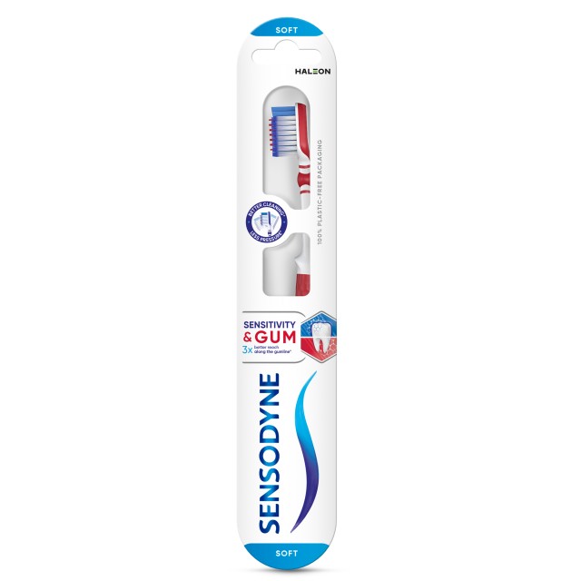Sensodyne Complete Protection Soft Οδοντόβουρτσα Μαλακή Κόκκινο / Λευκ …