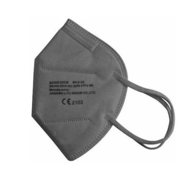 Barbeador Max-02 Μάσκες FFP2 Γκρι 10 Τεμάχια σε Κουτί