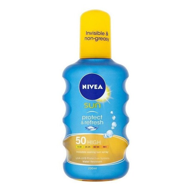 Nivea Sun Protect & Dry Touch Invisible SPF50 Αόρατο Αντηλιακό σε Μορφή Spray 200ml